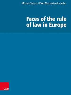 cover image of Faces of the rule of law in Europe